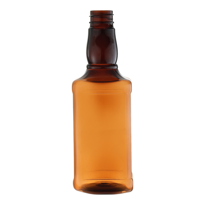 450ml Reaktif Plastik HDPE Şişe Sıcak Kahverengi Uzun Ağız Geniş Kalibre
